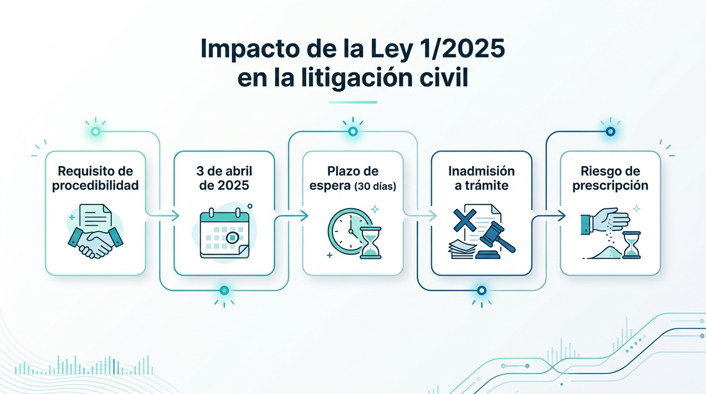 Impacto de la Ley 1/2025 en la litigación civil