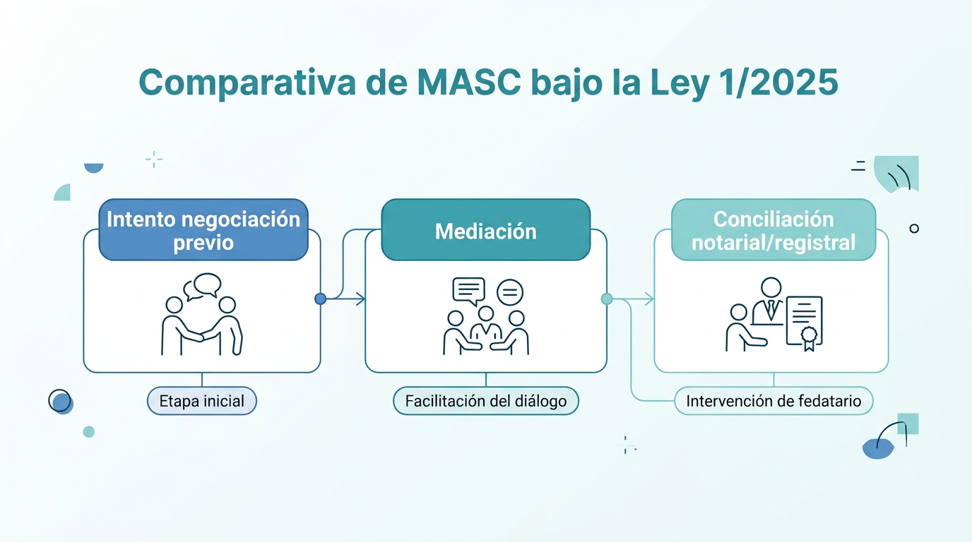 Comparativa de MASC bajo la Ley 1/2025