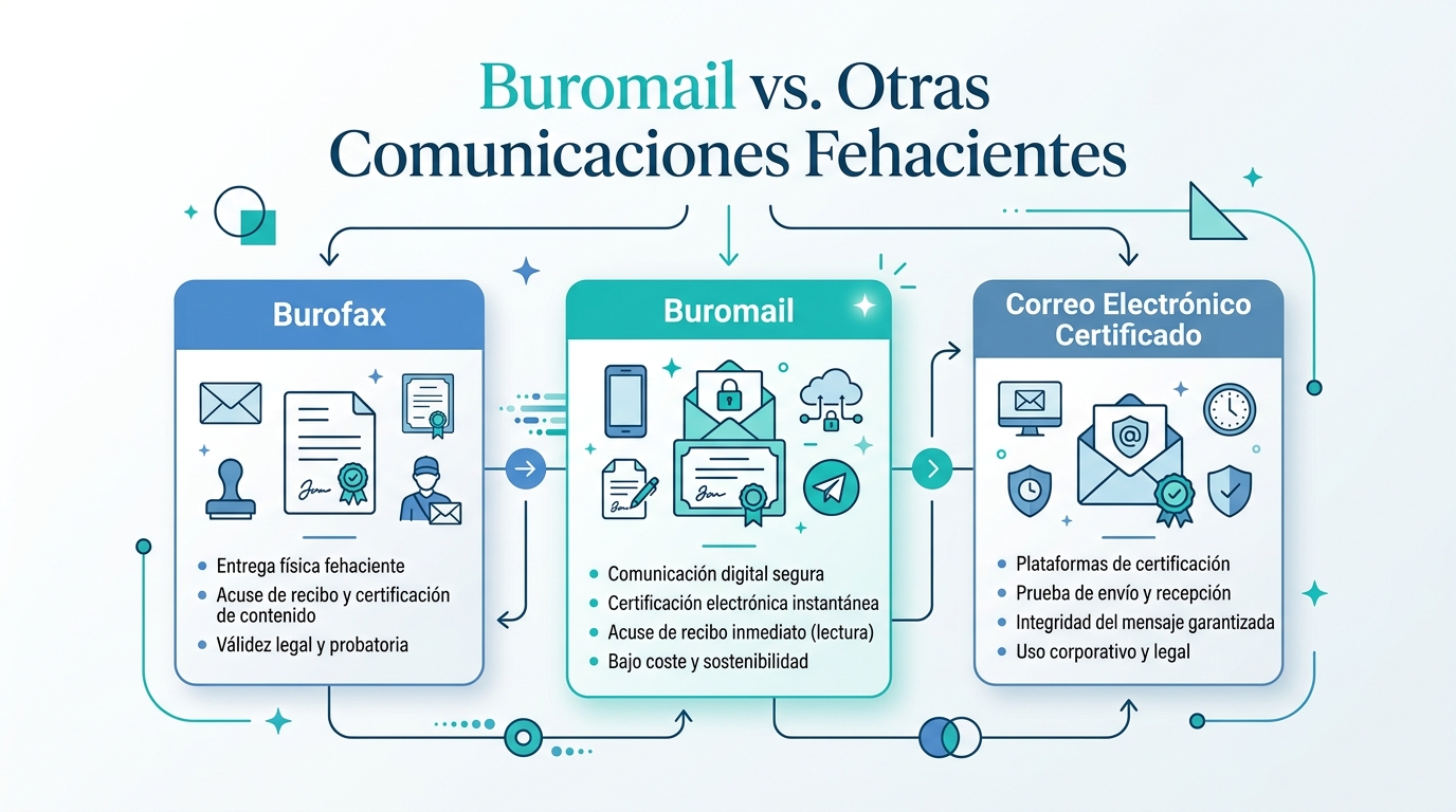 Buromail vs. Otras Comunicaciones Fehacientes