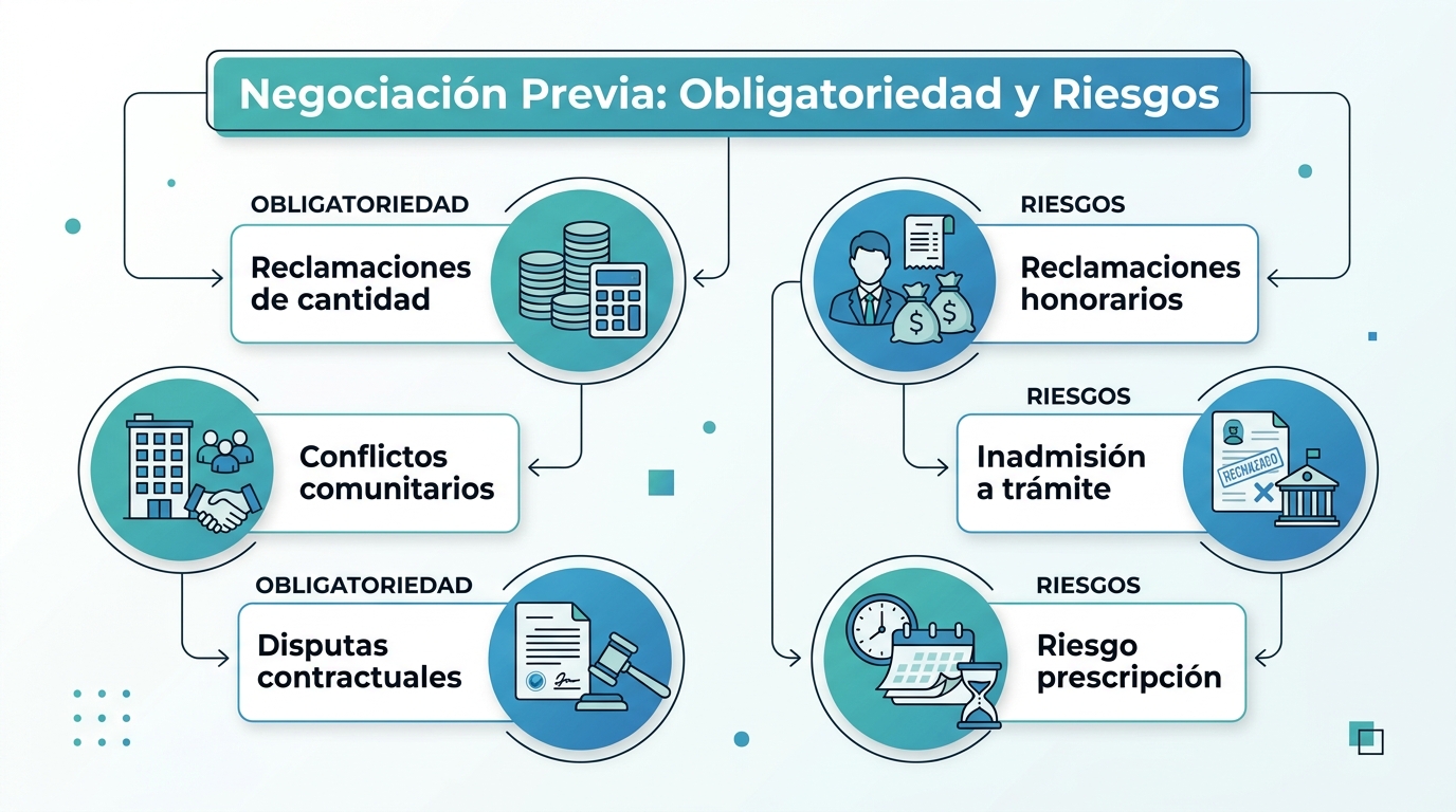 Negociación Previa: Obligatoriedad y Riesgos