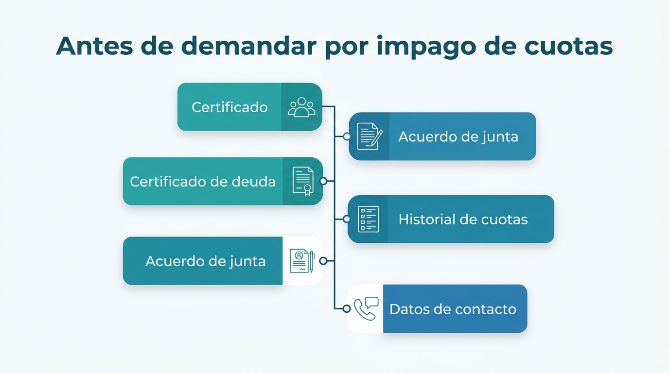Antes de demandar por impago de cuotas
