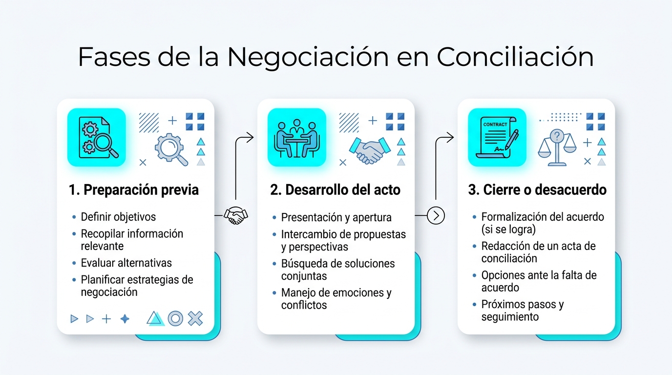 Fases de la Negociación en Conciliación