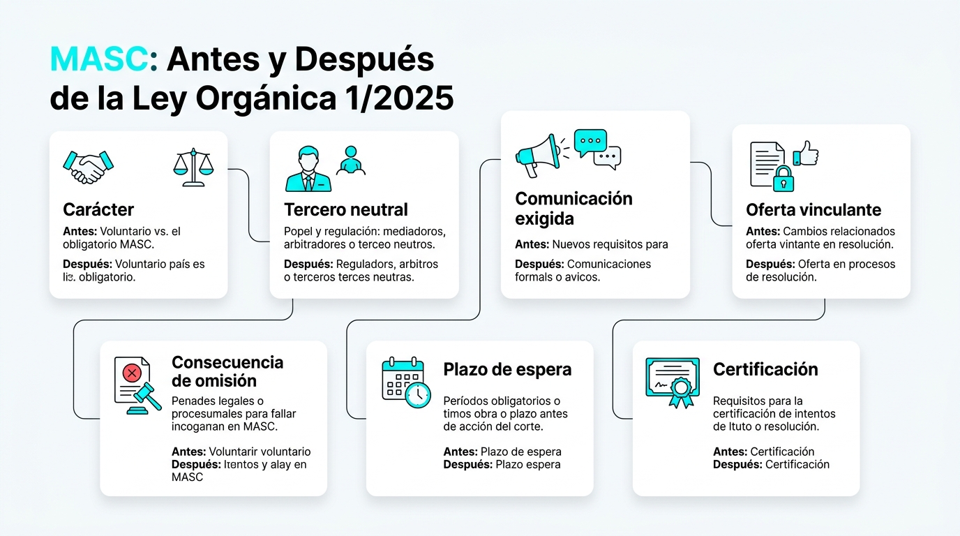 MASC: Antes y Después de la Ley Orgánica 1/2025
