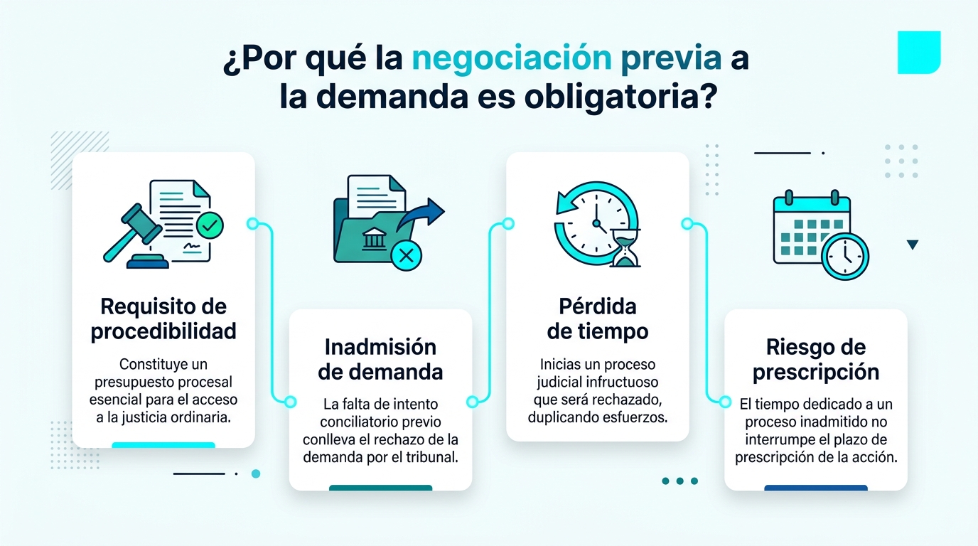 ¿Por qué la negociación previa a la demanda es obligatoria?