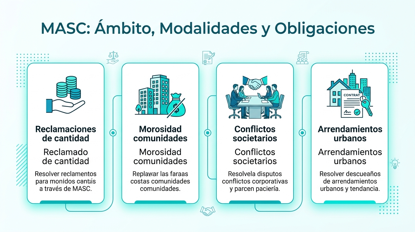 MASC: Ámbito, Modalidades y Obligaciones