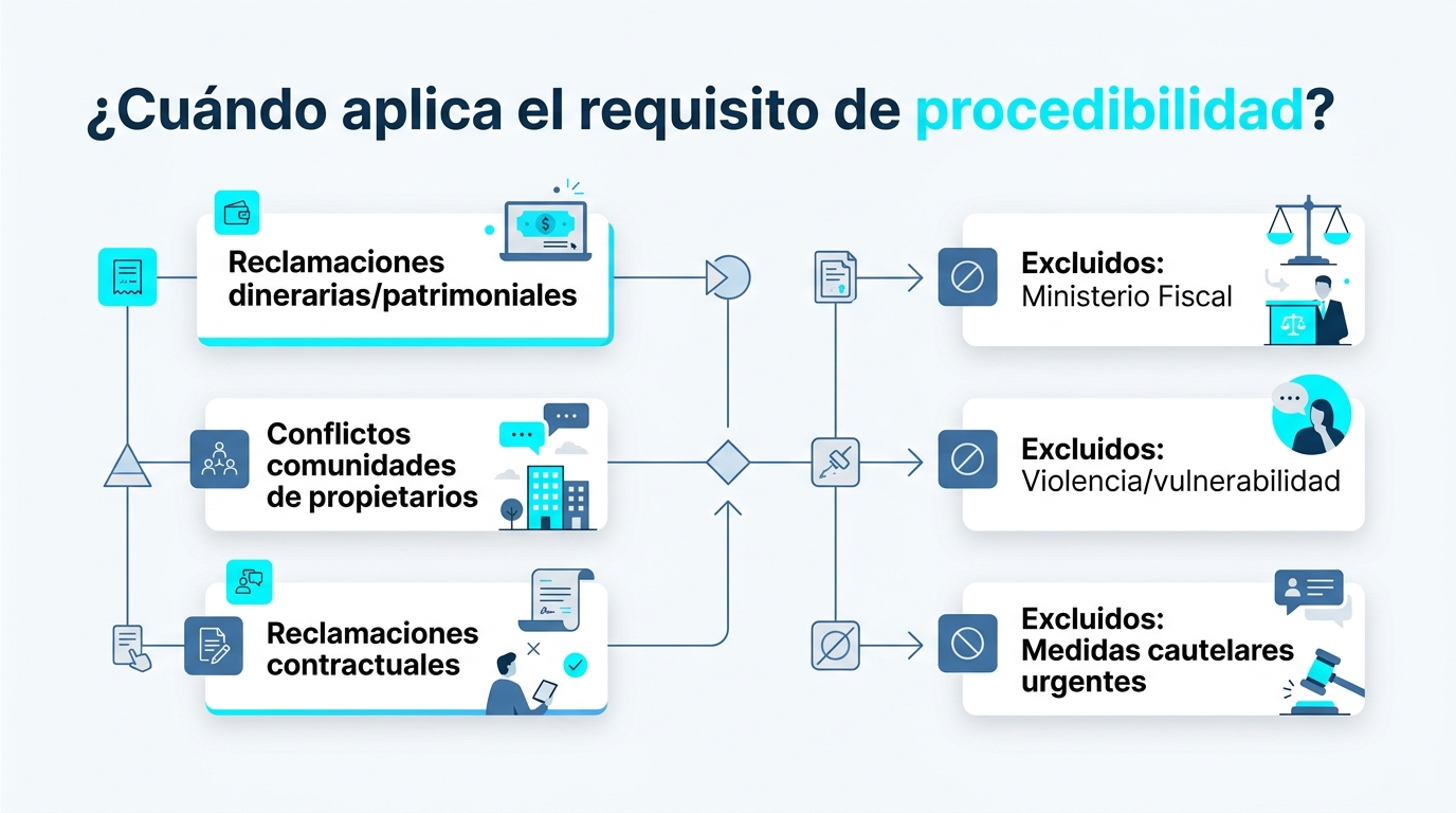 ¿Cuándo aplica el requisito de procedibilidad?