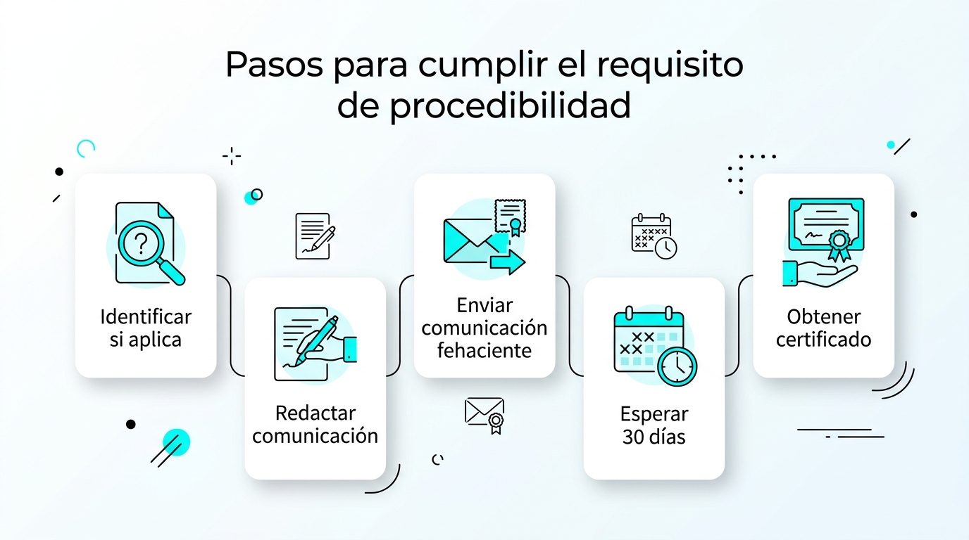 Pasos para cumplir el requisito de procedibilidad