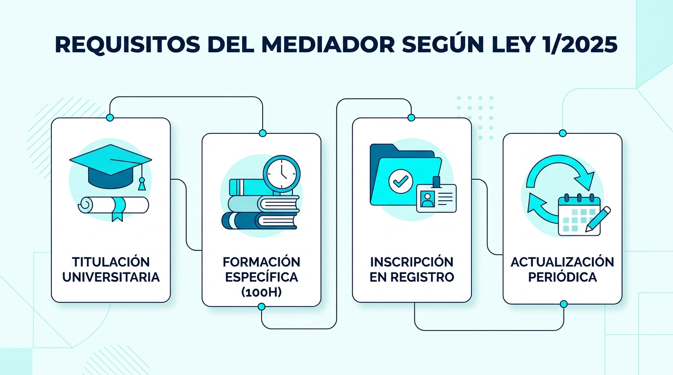 Requisitos del Mediador según Ley 1/2025