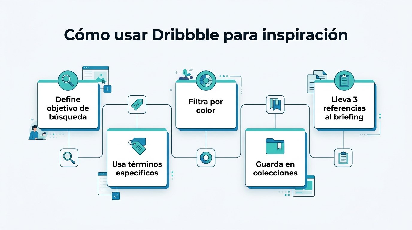 Cómo usar Dribbble para inspiración